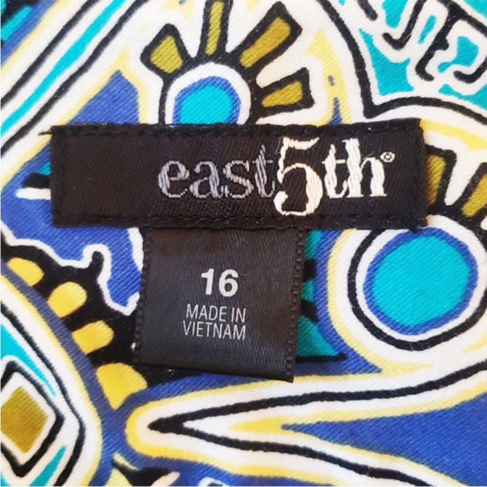 EAST 5TH Vivid Medallion Pattern Cotton Blend Straight, Pencil Skirt Size 16 - Picture 2 of 5